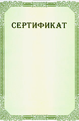 Сертификат с 9 степенями защиты и номером, видимом в УФ